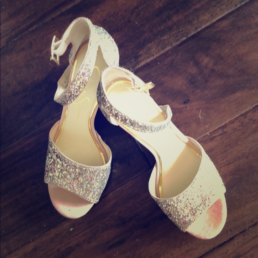 Brand New Jessica Simpson Glitter Heels Brand New Jessica Simpson Glitter Heels